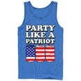 thumbnail image 1 of Men's Lost Gods Fourth of July  Party Like Patriot  Tank Top Royal Blue Medium, 1 of 3