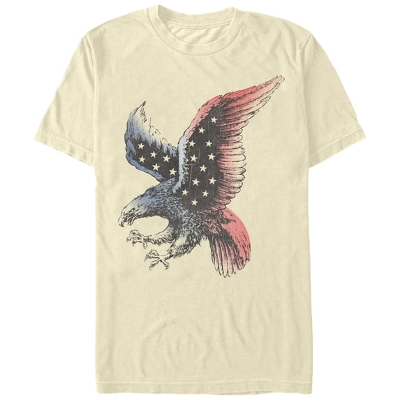 Men's Lost Gods Fourth of July Patriotic Eagle Graphic Tee Cream Large