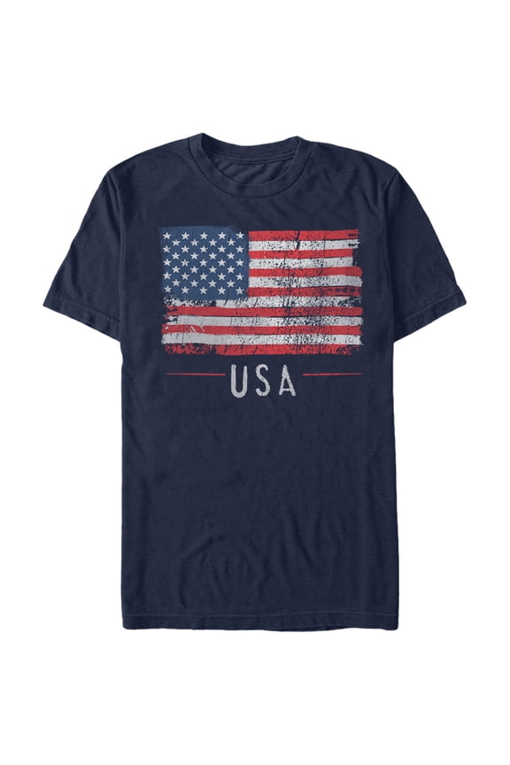 Men's Lost Gods Fourth of July  USA Flag Freedom  Graphic Tee Navy Blue Medium