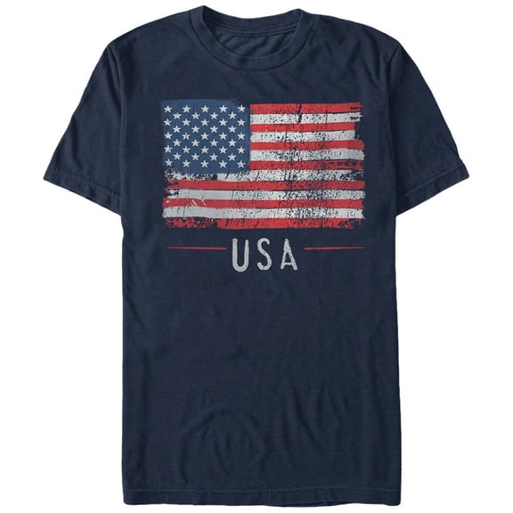 Men's Lost Gods Fourth of July  USA Flag Freedom  Graphic Tee Navy Blue X Large