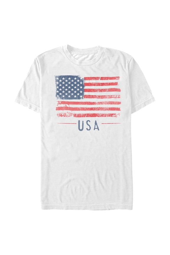 Men's Lost Gods Fourth of July USA Flag Freedom Graphic Tee White X Large