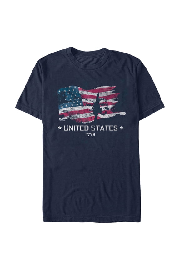Men's Lost Gods Fourth of July United States 177Flag Graphic Tee Navy Blue X Large