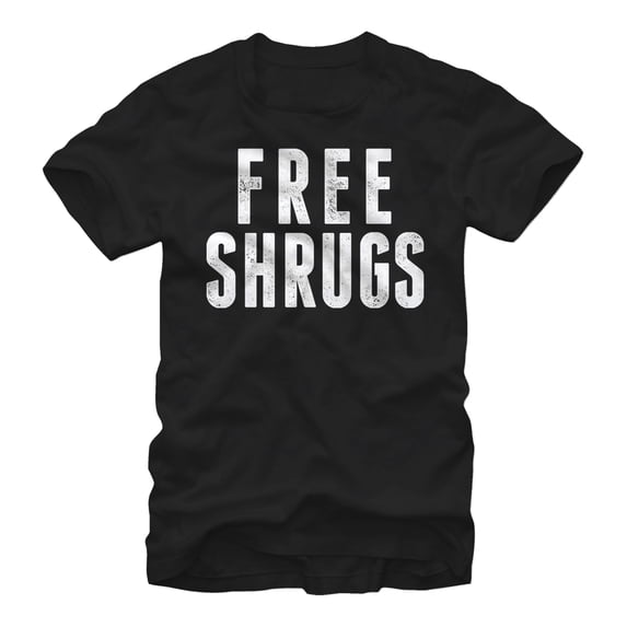 Men's Lost Gods Free Shrugs Graphic Tee Black X Large