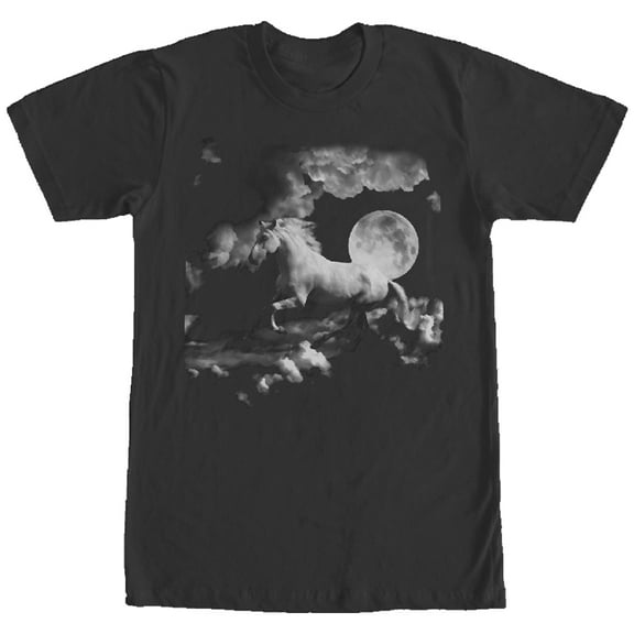 Men's Lost Gods Full Moon Horse  Graphic Tee Black X Large