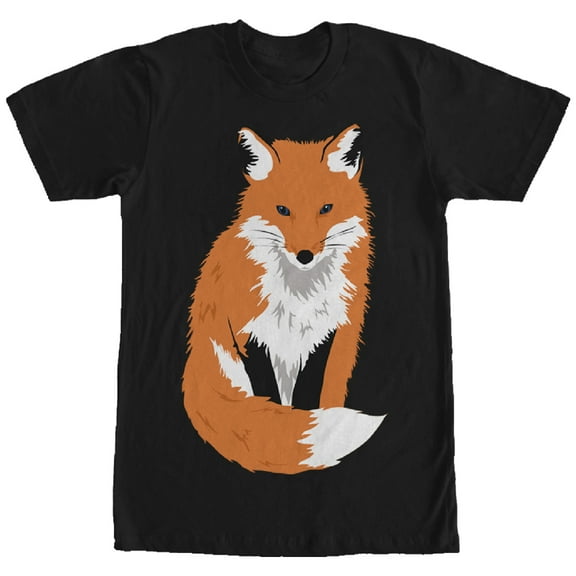 Men's Lost Gods Furry Fox  Graphic Tee Black 2X Large