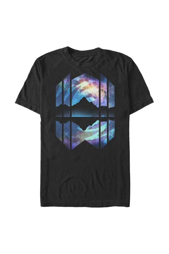 Men's Lost Gods Geometric Northern Lights Graphic Tee Black 3X Large