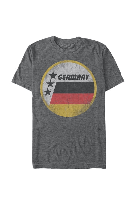 Men's Lost Gods Germany Flag Circle Graphic Tee Charcoal Heather 2X Large