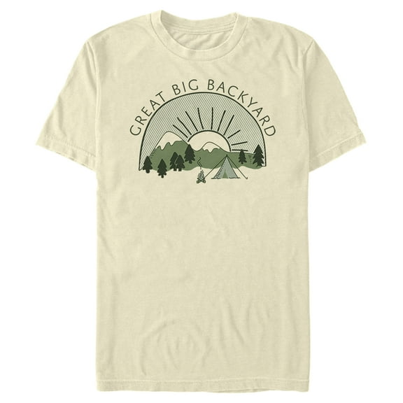 Men's Lost Gods Great Big Backyard View  Graphic Tee Cream 2X Large