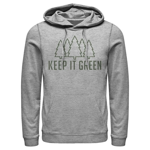 Men's Lost Gods Green Pine Tree  Pull Over Hoodie
