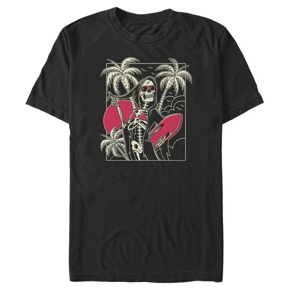 Men's Lost Gods Grim Reaper Surf Scene Graphic T-Shirt Big & Tall