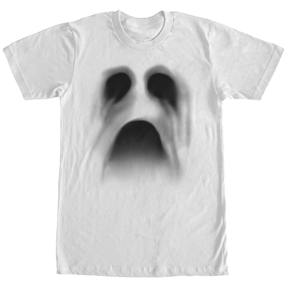 Men's Lost Gods Halloween Creepy Ghost Face Graphic Tee White Large