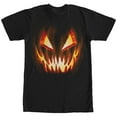 thumbnail image 1 of Men's Lost Gods Halloween Evil Pumpkin Face  Graphic Tee Black Small, 1 of 4