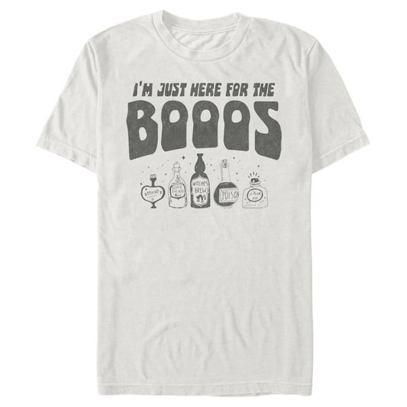 Men's Lost Gods Halloween I'm Just Here for the Booos  Graphic Tee White Medium