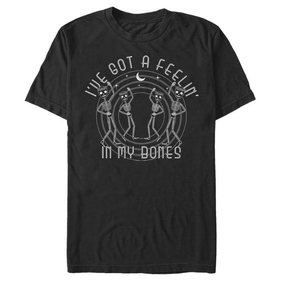 Men's Lost Gods Halloween I've Got a Feelin' in my Bones Graphic Tee Black Small