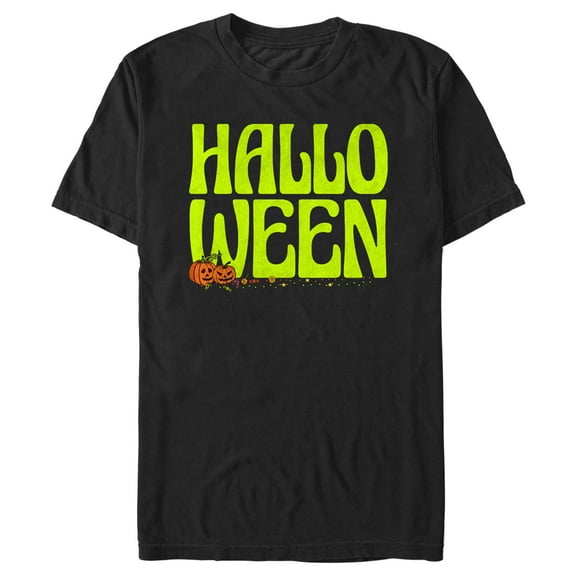 Men's Lost Gods Halloween Jack-O'-Lanterns  Graphic Tee Black 3X Large