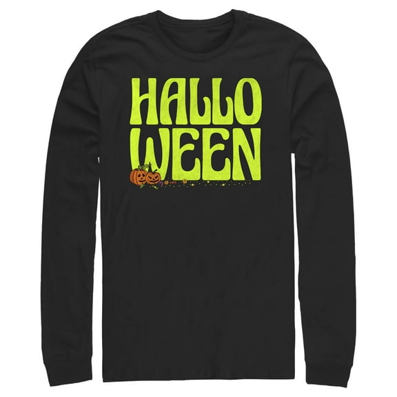 Men's Lost Gods Halloween Jack-O'-Lanterns  Long Sleeve Shirt Black X Large