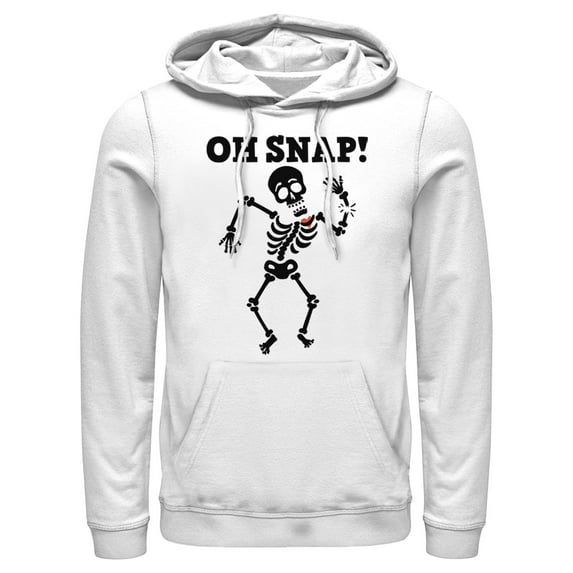 Men's Lost Gods Halloween Oh Snap Pull Over Hoodie White 2X Large
