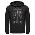 thumbnail image 1 of Men's Lost Gods Halloween Skeleton Rib Cage Heart Pull Over Hoodie Black Small, 1 of 4