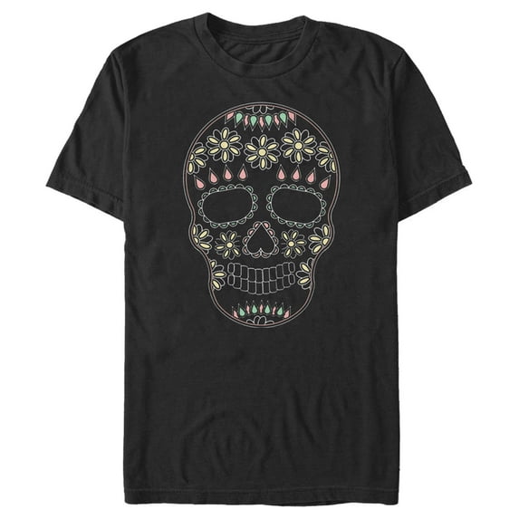 Men's Lost Gods Halloween Sugar Skull Graphic Tee Black 2X Large