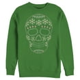 thumbnail image 1 of Men's Lost Gods Halloween Sugar Skull  Sweatshirt Kelly Green Large, 1 of 4