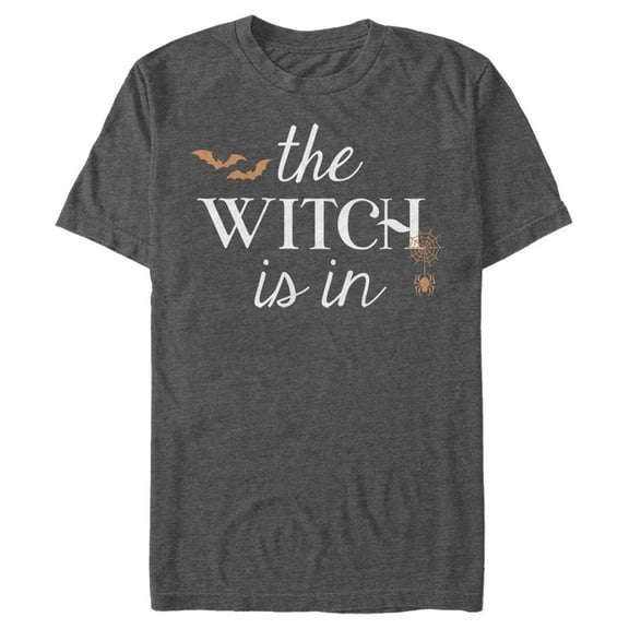 Men's Lost Gods Halloween The Witch Is In Graphic Tee Charcoal Heather 2X Large