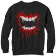 thumbnail image 1 of Men's Lost Gods Halloween Vampire Fangs  Sweatshirt Black X Large, 1 of 3