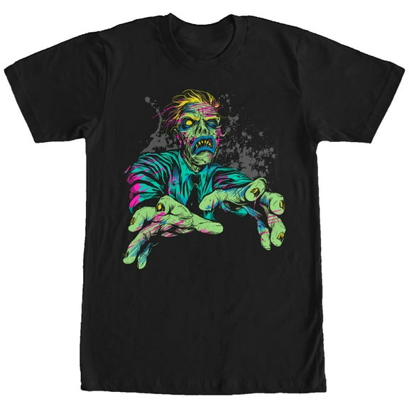 Men's Lost Gods Halloween Zombie Attack  Graphic Tee Black Large
