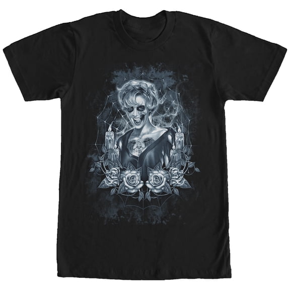 Men's Lost Gods Halloween Zombie Femme Fatale Graphic Tee Black Small