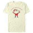 thumbnail image 1 of Men's Lost Gods Happy Holla Days Cartoon Santa Graphic Tee Beige X Large, 1 of 4