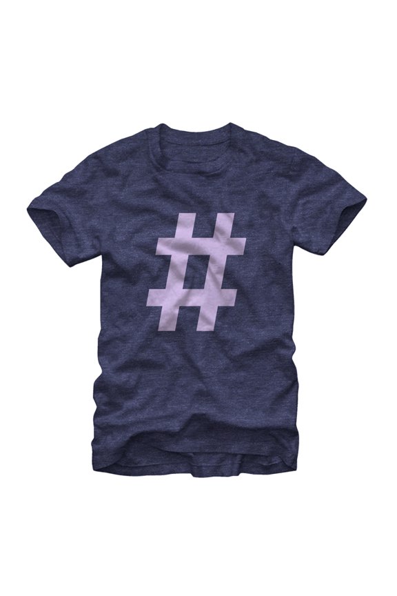 Men's Lost Gods Hashtag Graphic Tee Navy Heather Medium