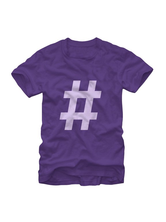 Men's Lost Gods Hashtag Graphic Tee Purple Medium