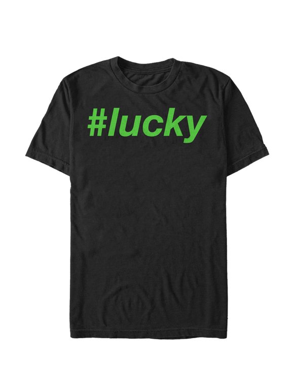 Men's Lost Gods Hashtag Lucky Graphic Tee Black 2X Large