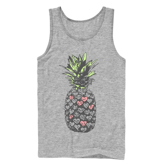 Men's Lost Gods Heart Pineapple Tank Top Athletic Heather X Large