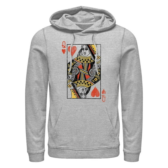 Men's Lost Gods Heart Queen Card Pull Over Hoodie