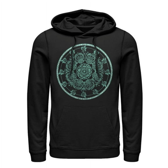 Men's Lost Gods Henna Circle  Pull Over Hoodie Black Medium
