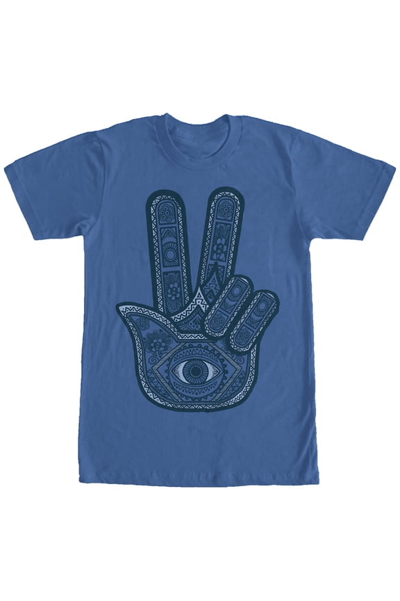 Men's Lost Gods Henna Peace Print Graphic Tee Royal X Large