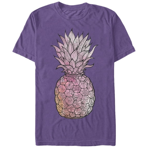 Men's Lost Gods Henna Pineapple Graphic Tee Purple X Large