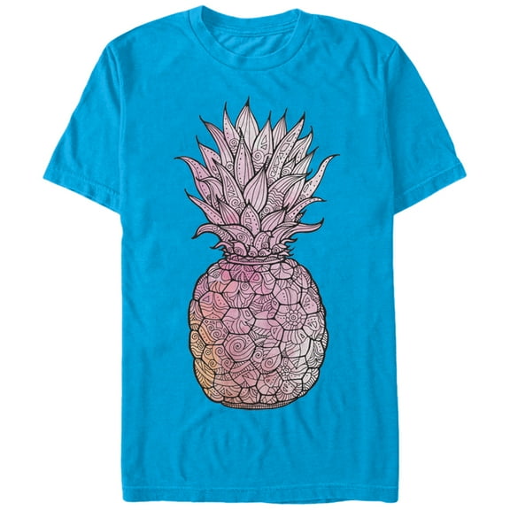 Men's Lost Gods Henna Pineapple Graphic Tee Turquoise 3X Large