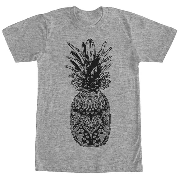 Men's Lost Gods Henna Pineapple Print  Graphic Tee Athletic Heather 2X Large