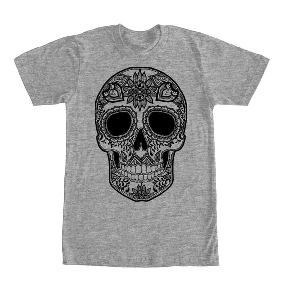 Men's Lost Gods Henna Print Skull Graphic Tee Athletic Heather Medium