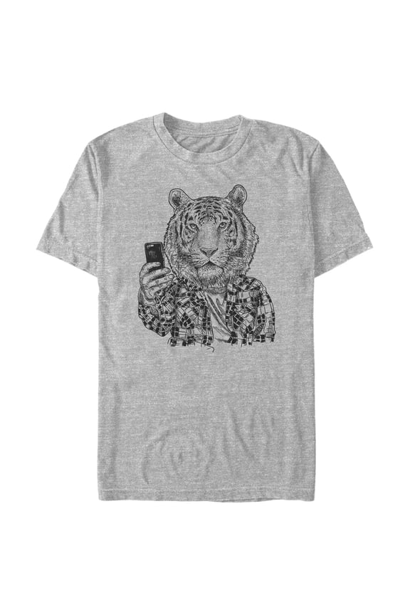 Men's Lost Gods Hip Tiger Selfie Graphic T-Shirt Big & Tall