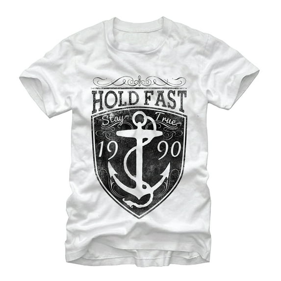 Men's Lost Gods Hold Fast Anchor Graphic Tee White X Large