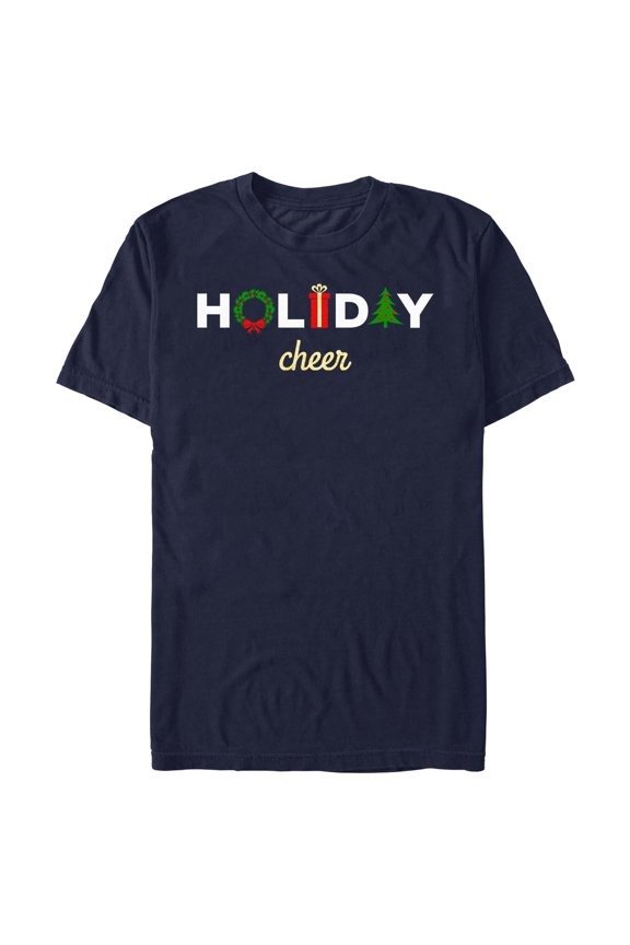 Men's Lost Gods Holiday Cheer Icons  Graphic Tee Navy Blue Large
