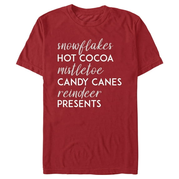 Men's Lost Gods Holiday List Graphic Tee Cardinal X Large