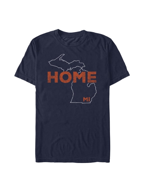Men's Lost Gods Home Michigan Map Graphic T-Shirt