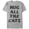 thumbnail image 1 of Men's Lost Gods Hug All the Cats  Graphic Tee Athletic Heather 2X Large, 1 of 4