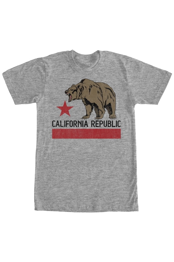 Men's Lost Gods Hungry California Republic Bear Graphic Tee Athletic Heather Large