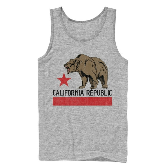 Men's Lost Gods Hungry California Republic Bear Tank Top Athletic Heather Medium