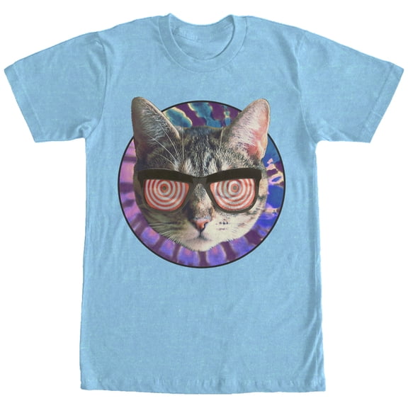 Men's Lost Gods Hypnotic Glasses Cat  Graphic T-Shirt