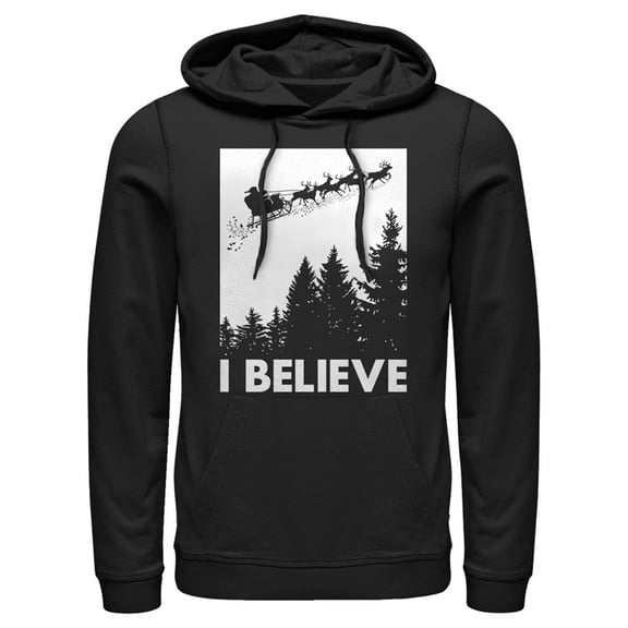 Men's Lost Gods I Believe Pull Over Hoodie Black 2X Large
